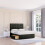 (Single, Dark Grey) Alabama Divan Bed Base ,2 Drawers & 26" Struts Headboard 1