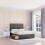 (Double, Light Grey) Alabama Divan Bed Base ,2 Drawers & 26" Struts Headboard 1