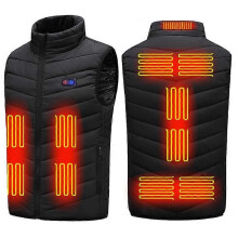 (XXXXXXL, Blue) Motorcycle Smart Heating Vest Electric Heating Vest 3 Adjustable Temperature Winter Heated Waistcoat Body Warmer for Men Women