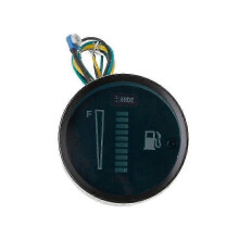(As show, One size) 2\" 52mm Universal Car Motorcycle Fuel Level Meter Gauge 8 Led Light Display 12v Sensors