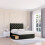 (Single, Dark Grey) Mayfair Dumfries Divan Bed Base ,2 Drawers & 26" Struts Headboard 1