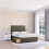 (Single, Light Grey) Texas Dumfries Divan Bed Base ,2 Drawers & 26" Struts Headboard 1