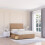 (Single, Light Beige) Texas Naples Divan Bed Base ,2 Drawers & 26" Struts Headboard 1