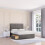 (Small Single, Grey) Highbury Naples Divan Bed Base ,2 Drawers & 26" Struts Headboard 1