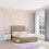 (Double, Light Brown) Highbury Naples Divan Bed Base ,2 Drawers & 26" Struts Headboard 1
