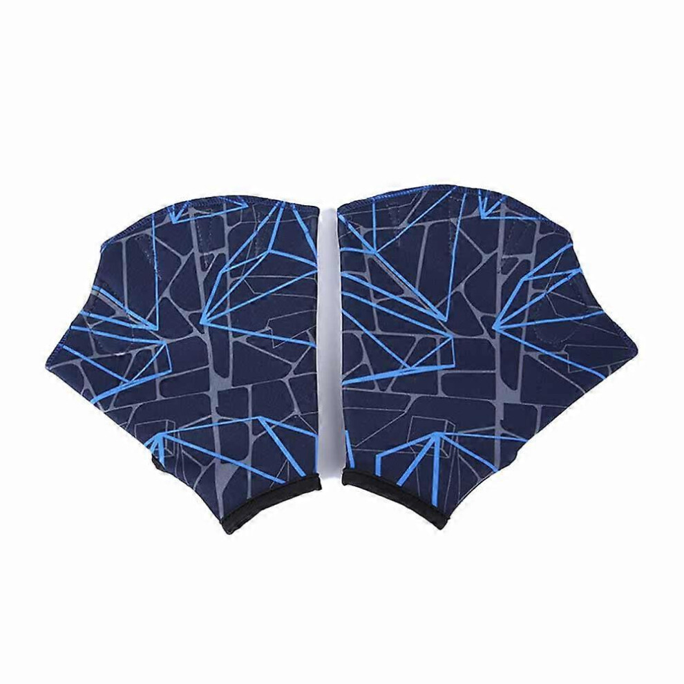 (As Show, One Size) Swimming Fin Gloves Training Fins Fins Suitable For Water Training Diver Equipment-Blue 4632597889162