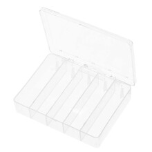 (As show, One size) 5 Compartment Fishing Bait Lure Hooks Box Bait Storage Case Fishing Tool Tackle Organizer Sorting Box