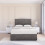 (Single, Grey) Kansas Naples Divan Bed Base ,2 Drawers & 26" Struts Headboard 2