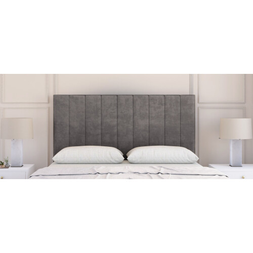 (Single, Grey) Kansas Naples Divan Bed Base ,2 Drawers & 26" Struts Headboard 2