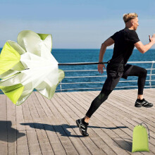 (As show, One size) Running Speed Training, 56 Inch Speed Chute with Carry Bag, Resistance Running Parachute for Football SoccerTraining Kids Youth -Light Green