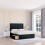 (Small Double, Dark Grey) Manhattan Naples Divan Bed Base ,2 Drawers & 26" Struts Headboard 1