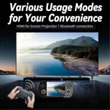 (As show, One size) RG40XX H Retro Game Console 64G+128G 13000+ Games 4.0 Inch Screen 2.4 5G WIFI BT HD TV Output Video Handheld GamePad A