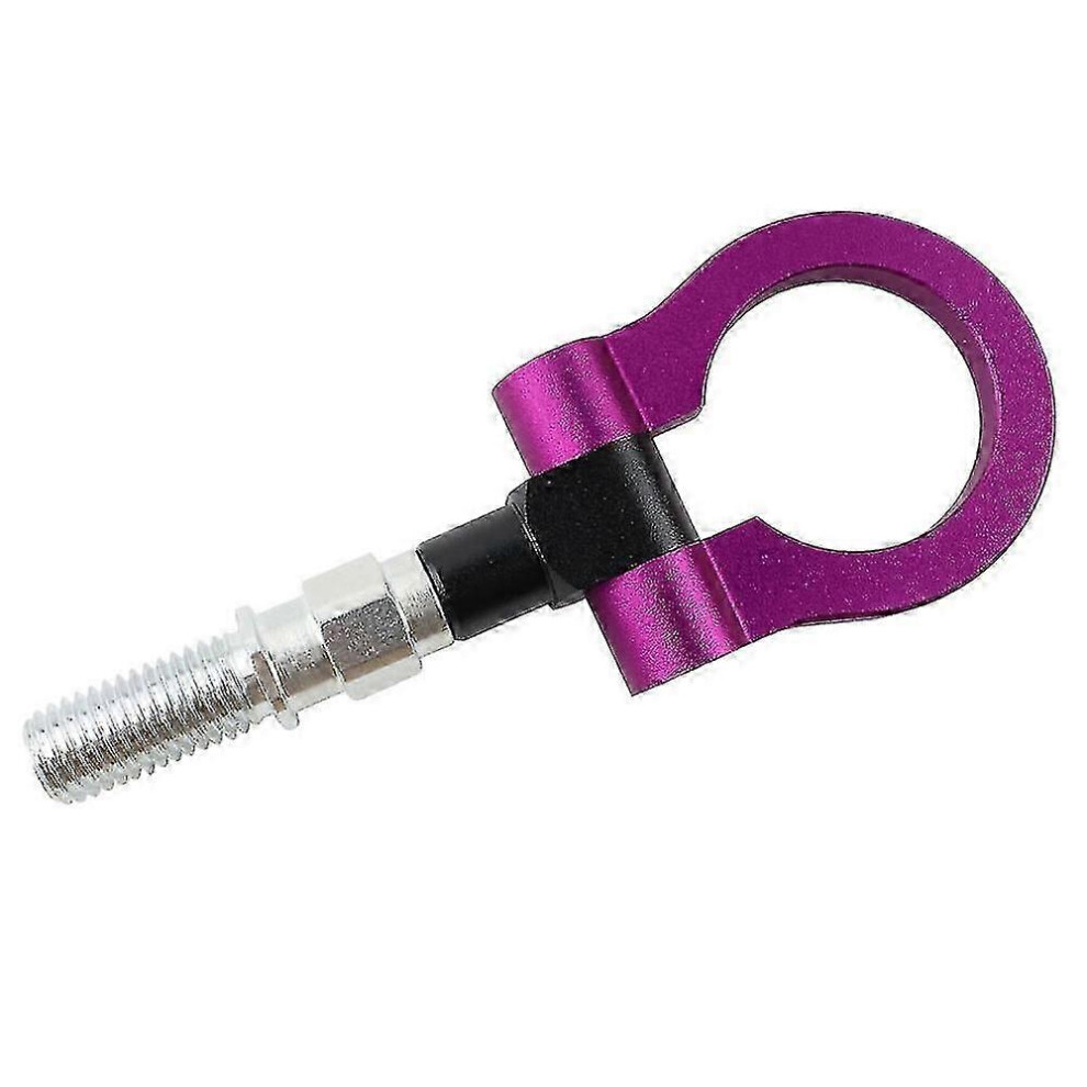 (As Show, One Size) Jdm Billet Aluminum Folding Ring Screw Bumper Tow Hook No Cut Drill M18 X 2.5 Mount For Scion Mazda Honda Infiniti Nissan Toyota 4631898286557