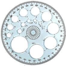 (As show, One size) Multifunctional Geometric Ruler, Multifunctional Drawing Universal Ruler, Geometric Drawing Templat