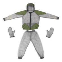 (XL, One size) Outdoor Mosquito Repellent Suit Bug Jacket Mesh Hooded Suits Fishing Hunting Camping Jacket Insect Protective Mesh Shirt Gloves Pants