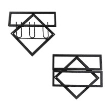 (As show, One size) Wall Mounted Upside Down Wine Rack Bottle Goblet Glass Holder Storage Organizer Wine Bottle Rack Black