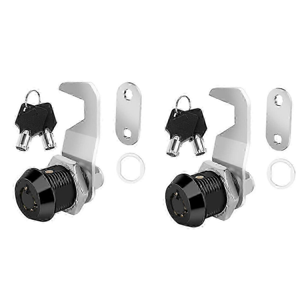 (As Show, One Size) Black Tool Box Lock With Key,Same Key Cabinet Lock, Hook Cam, Tubular Cam Lock,Zinc Alloy,Rv Lock C 4631898268812