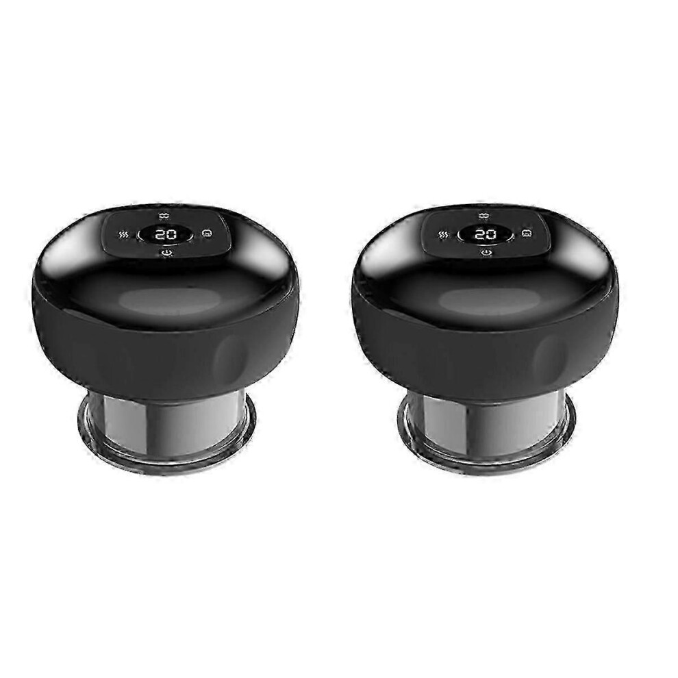 (As show, One size) 2PCS Electric Vacuum Massager Jars Massage for Body Anti-Cellulite Vacuum Cupping Glasses Massager Body Cups Cupping,C