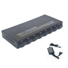(As show, One size) Gigabit Fiber Optical Switch 8 SC 2 1000M RJ45 B EU PLUG