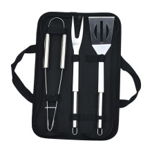 BBQ Tools with Storage Bag Presents BBQ Grill Tool Heavy Duty Grilling Tools 3 Set