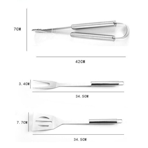 BBQ Tools with Storage Bag Presents BBQ Grill Tool Heavy Duty Grilling Tools 3 Set 1