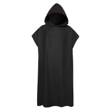 (Red, One size) Surf Poncho Changing Towel with Hood Microfiber Beach Blanket Bath Towel Swim Towel Wetsuit Beach Poncho for Adults