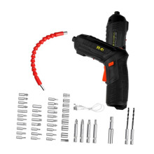 (16cmx5cmx14cm, 49 Pieces) Electric Screwdriver 90 Rotation Cordless for Furniture Assembly Car Repair 6 Pieces