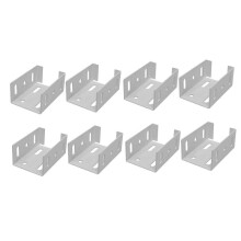 8 Pieces Aluminum Fence Bracket Desk Railing Fence Bracket Vinyl Fence Parts