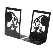 (12x11x15cm, Style B) 2Pcs Cat Bookends Nonskid Cartoon Book Holders for Shelves Table Living Room Style A