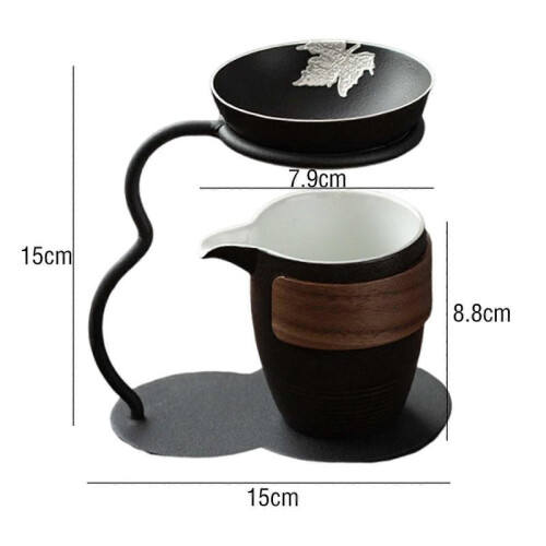 (Style B, Black) Ceramic Tea Infuser Loose Leaf Tea Leaking for Tea Table Kitchen Collections Style A 1