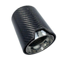 (As show, One size) 1 Piece Outlet: 105mm GlossyCarbon Fiber Exhaust Tip Stainless Steel Muffler For BMW M Series 1 2 3 4 5 6 7 8 M Series Pipe Nozzle~16914