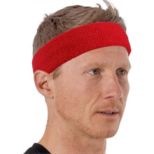 (As show, One size) Sweat Headbands - Sweatbands for Men & Women - Terry Cloth Head Sweat Bands for Tennis, Basketball, Football, Exercise-Red