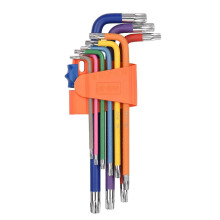 (Torx Key Set, One size) 9PCS Multicolour L-Key Set Torx Key Star Key Set Long Arm Industrial Grade Chrome Vanadium Steel Torx Key Allen Wrench