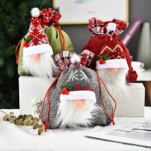 (As show, One size) Christmas 3D Swedish Santa Candy Bags Xmas Decorations New Year Gifts
