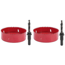 (As show, One size) 2 Sets BiMetal Hole Saw Cutter Set for Aluminum Board PVC Iron Sheet Hole Open 120165mm(110mm )