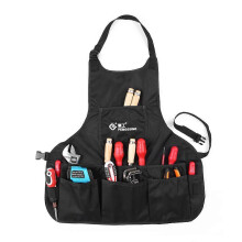 (Black, One size) PENGGONG Waterproof Canvas Gardening Tool Apron Tools Bag with Pockets Adjustable Size Fits Men and Women