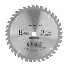 (As show, One size) 8in Circular Saw Blade 40 Tooth Cemented Carbide Chainsaw Blade for Wood Metal Cutting