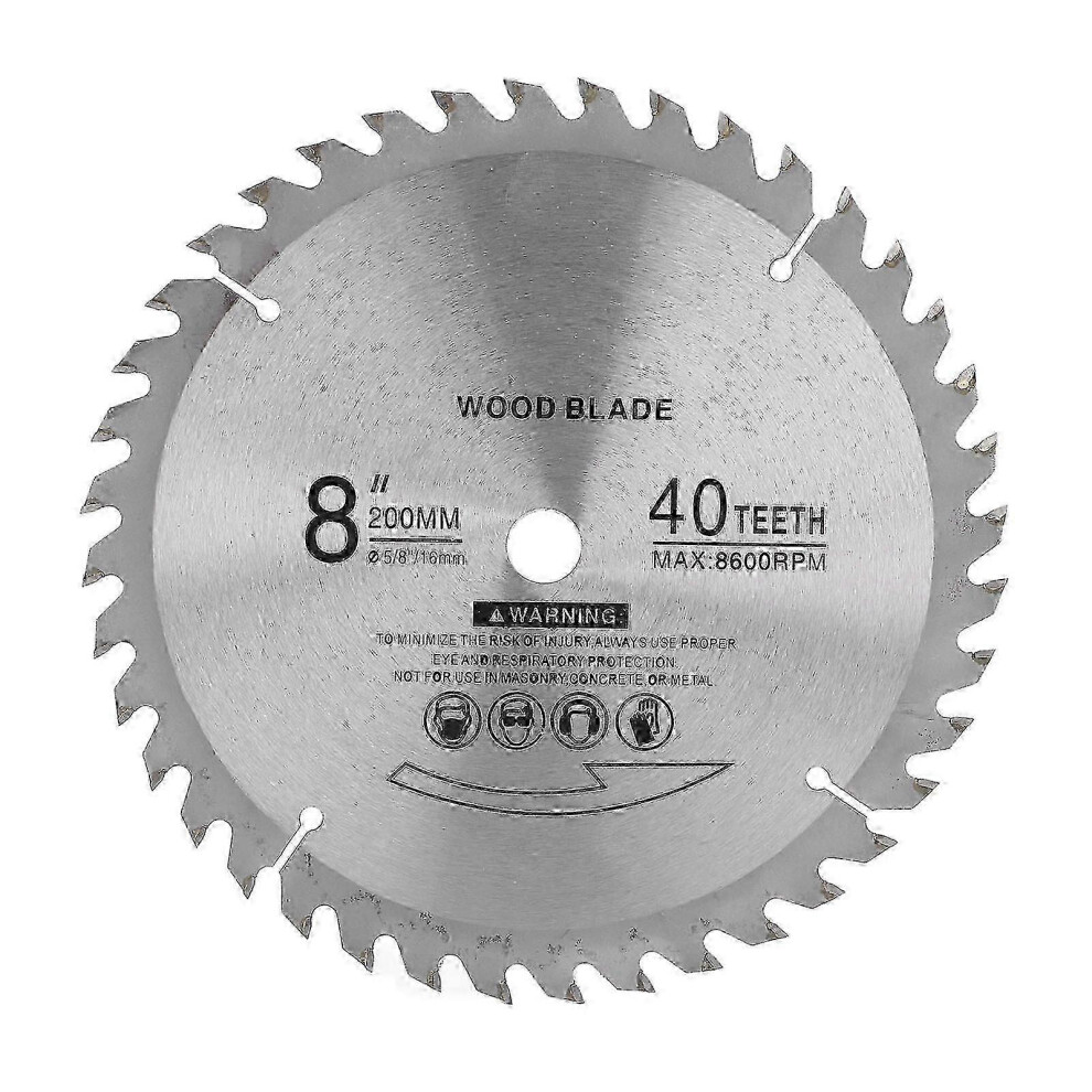 (As Show, One Size) 8In Circular Saw Blade 40 Tooth Cemented Carbide Chainsaw Blade For Wood Metal Cutting 4631898251159