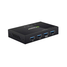 (As show, One size) KCEVE USB Switcher Selector with Remote Control 4PCs Sharing 4 USB Devices KVM Switch Adapter for Mouse Keyboard Printer U Disk