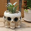 Skull Multiple Faces Figurine Flower Planter Polyresin for Cabinet Versatile 4