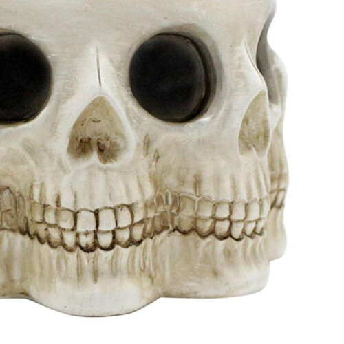 Skull Multiple Faces Figurine Flower Planter Polyresin for Cabinet Versatile 2