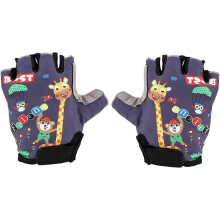 (As show, One size) Kids Half Finger Cycling Gloves Mittens Breathable Non Slip Fingerless Bike Riding Gloves Shockproof Sports Training Gloves UV Protection Outdoor Skat