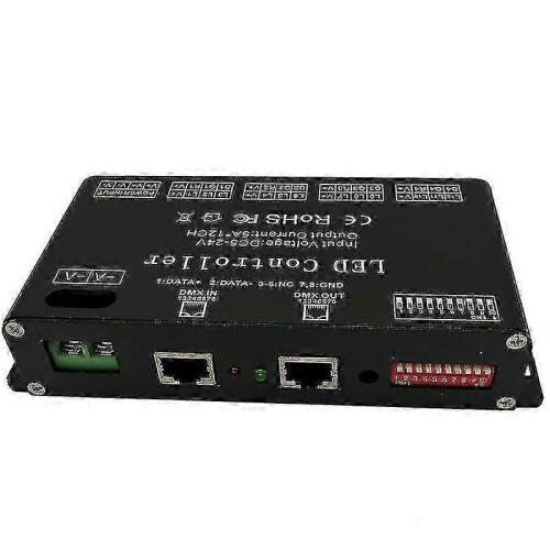 (As show, One size) 12 Channel Decoder RGB LED Controller 60A PWM DMX512 Dimmer Driver for RGB and LED Module Light DC1 1