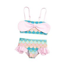 (As Described, 120cm) Two Piece Girl Swimsuit Bikini for Water Parks Bathing Water Activities 90cm