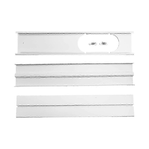 (As show, One size) Portable Window Adaptor Window Slide Kit Plate Adjustable Air Conditioner Window Kit Practical Slide Plate Wind Shield 2