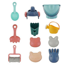(As show, One size) Beach Sand Toys for Kids with Mesh Bag Sand Castle Bucket Rake Waterig Can for Kids&Toddlers Outdoor Travel 10pcs