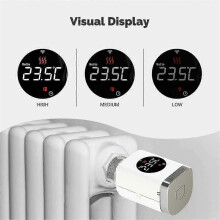 (As show, One size) Tuya Smart Wifi Thermostatic Head Radiator Valve Actuator Smart Trv Wifi Temperature Controller Smart Life, Wifi