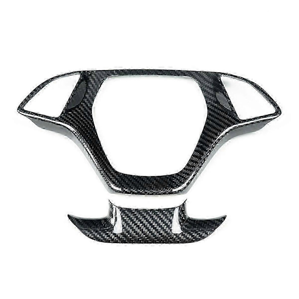 (As Show, One Size) Real Carbon Fiber Car Steering Wheel Trim Cover For Chevrolet Corvette C7 2014 - 2019 4632480865785