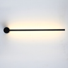 Led Apliques de Pared Simple Moderna Interior Aplique Pared Aplique de Pared Lineal Creativo para Dormitorio Pasillo Negro, 50CM Blanco Cálido