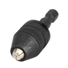 (As show, One size) 1/4in Keyless Drill Bit Chuck Hex Shank Adapter Converter Quick Change 0.33mm SG
